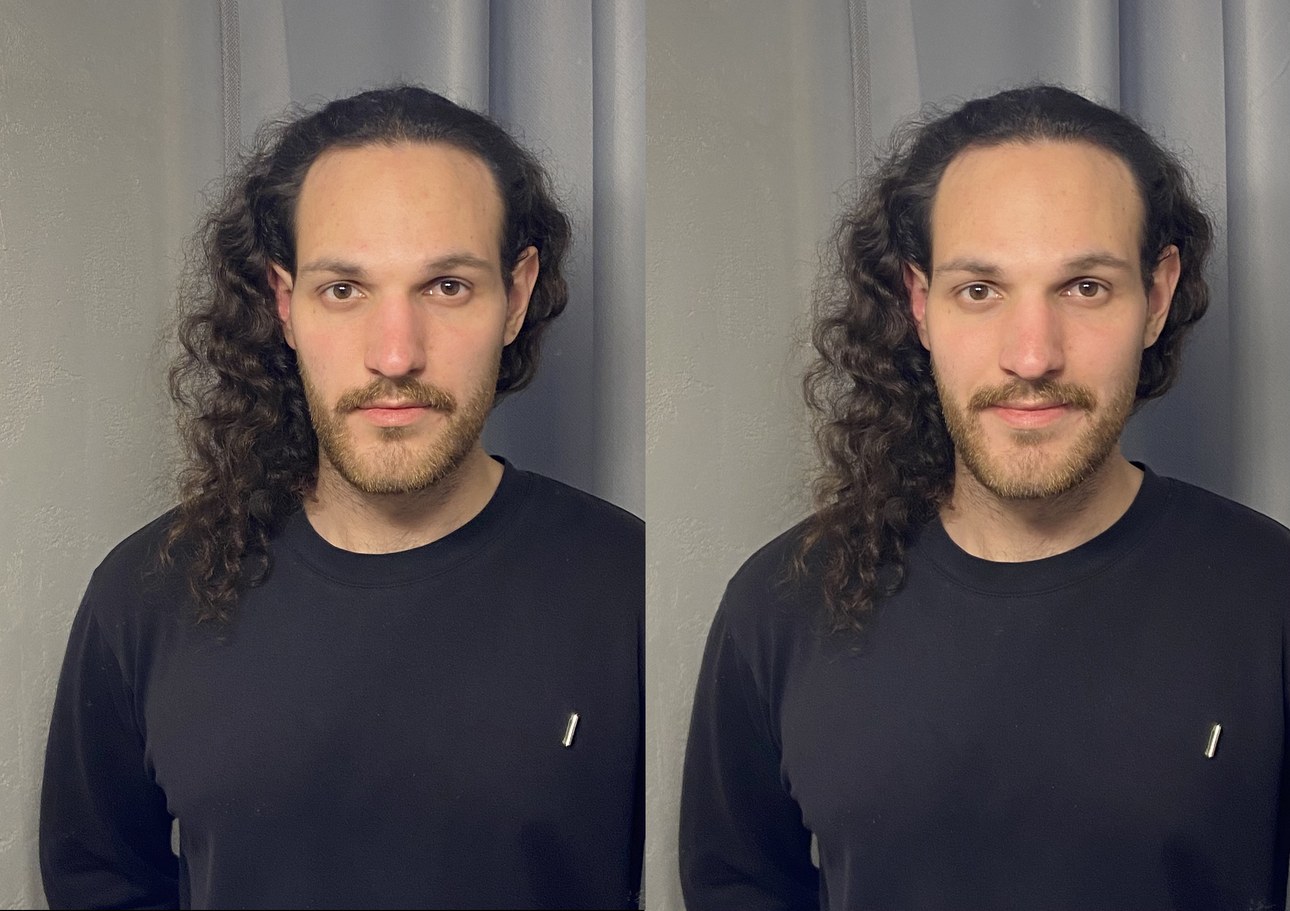 Kirill Snegur, two portraits side by side